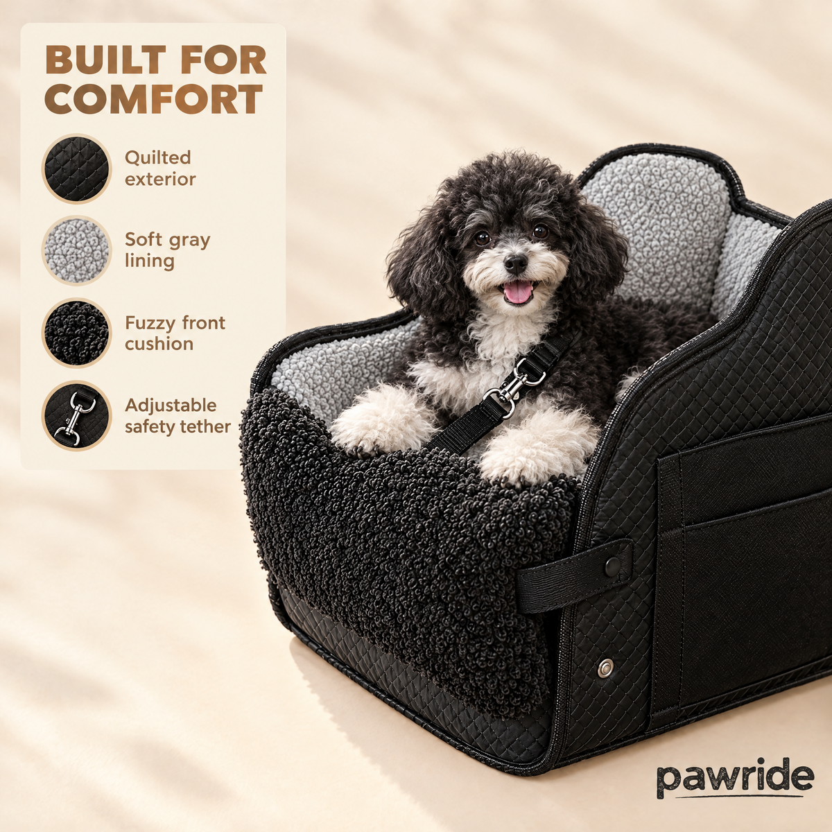 BoostNest™ — Dog Car Booster Seat